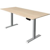 Kerkmann Move 1 elektrisch höhenverstellbarer Schreibtisch ahorn rechteckig, T-Fuß-Gestell silber 180,0 x 80,0 cm