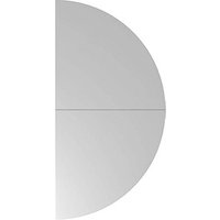 HAMMERBACHER Anbautisch LA160 lichtgrau, grau halbrund 160,0 x 80 x 65,5 - 82,5 cm HAMMERBACHER Anbautisch LA160 lichtgrau, grau halbrund 160,0 x 80 x 65,5 - 82,5 cm