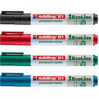 edding 21 EcoLine Permanentmarker farbsortiert 1,5 - 3,0 mm, 4 St. edding 21 EcoLine Permanentmarker farbsortiert 1,5 - 3,0 mm, 4 St.