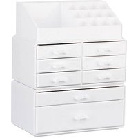 relaxdays Make-Up-Organizer weiß