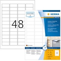 1.920 HERMA Folien-Kraftklebe-Etiketten 9536 weiß 45,7 x 21,2 mm