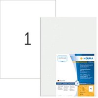10 HERMA Folien-Kraftklebe-Etiketten 9542 weiß 420,0 x 297,0 mm