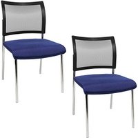 2 Topstar Besucherstühle Visit 10 Net NV290 G260 blau, schwarz Stoff
