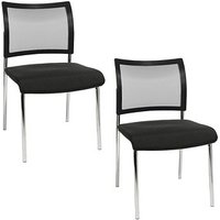 2 Topstar Besucherstühle Visit 10 Net NV290 G200 schwarz Stoff