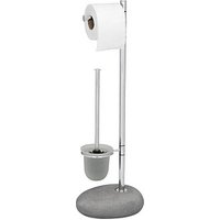 WENKO WC-Garnitur Pebble steingrau Stein