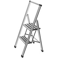 WENKO Klapptritt silber 2 Stufen, H: 94,0 cm