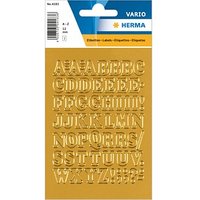 HERMA Klebebuchstaben 4183 Buchstaben A-Z, gold 10,0 mm, 56 Etiketten HERMA Klebebuchstaben 4183 Buchstaben A-Z, gold 10,0 mm, 56 Etiketten