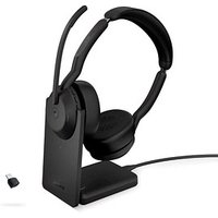 Jabra Evolve2 55 MS mit Ladestation Bluetooth-Headset schwarz
