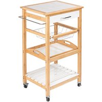 WENKO Servierwagen Finja Bambus 49,0 x 38,0 x 81,0 cm