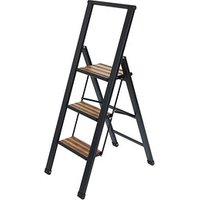 WENKO Klapptritt schwarz 3 Stufen, H: 119,0 cm