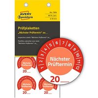 80 AVERY Zweckform Prüfplaketten 7904 rot 30,0 x 30,0 mm 80 AVERY Zweckform Prüfplaketten 7904 rot 30,0 x 30,0 mm