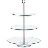 relaxdays Etagere transparent/silber 40,0 cm