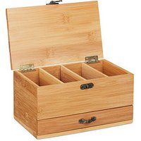 relaxdays Nähkästchen braun