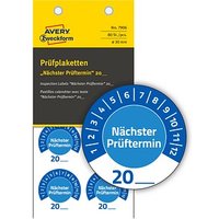 80 AVERY Zweckform Prüfplaketten 7906 blau 30,0 x 30,0 mm 80 AVERY Zweckform Prüfplaketten 7906 blau 30,0 x 30,0 mm