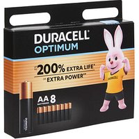 8 DURACELL Batterien Optimum Mignon AA 1,5 V 8 DURACELL Batterien Optimum Mignon AA 1,5 V