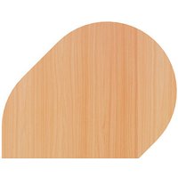 HAMMERBACHER Anbautisch höhenverstellbar HA81 buche, silber Tropfenform 103,0 x 80,0 x 68,0 - 76,0 cm HAMMERBACHER Anbautisch höhenverstellbar HA81 buche, silber Tropfenform 103,0 x 80,0 x 68,0 - 76,0 cm