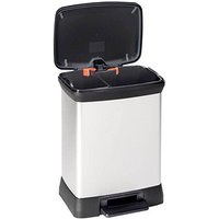curver DECOBIN DUO Mülltrenner 10,0 + 18,0 l silbermetallic curver DECOBIN DUO Mülltrenner 10,0 + 18,0 l silbermetallic