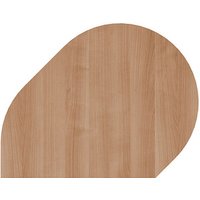 HAMMERBACHER Anbautisch höhenverstellbar HA81 nussbaum, silber Tropfenform 103,0 x 80,0 x 68,0 - 76,0 cm HAMMERBACHER Anbautisch höhenverstellbar HA81 nussbaum, silber Tropfenform 103,0 x 80,0 x 68,0 - 76,0 cm