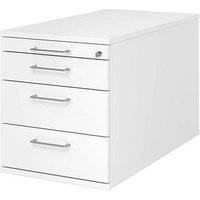 HAMMERBACHER Popular Rollcontainer weiß 4 Auszüge 42,8 x 80,0 x 51,2 cm HAMMERBACHER Popular Rollcontainer weiß 4 Auszüge 42,8 x 80,0 x 51,2 cm
