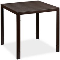 relaxdays Gartentisch braun quadratisch 77,5 x 77,5 x 74,5 cm