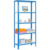 Simonrack Schwerlastregal SIMONHOME CLICK COLOR PLUS 5 8435104940419 blau, weiß 100,0 x 30,0 x 180,0 cm