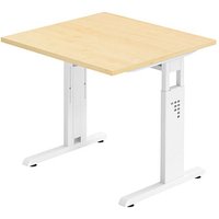 HAMMERBACHER Gradeo höhenverstellbarer Schreibtisch ahorn quadratisch, C-Fuß-Gestell weiß 80,0 x 80,0 cm HAMMERBACHER Gradeo höhenverstellbarer Schreibtisch ahorn quadratisch, C-Fuß-Gestell weiß 80,0 x 80,0 cm