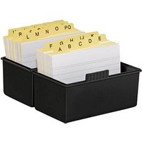 HAN A7 Karteikasten DIN A7 für 300 Karteikarten schwarz mit Deckel HAN A7 Karteikasten DIN A7 für 300 Karteikarten schwarz mit Deckel