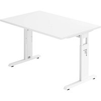 HAMMERBACHER OS 12 Gradeo höhenverstellbarer Schreibtisch weiß rechteckig, C-Fuß-Gestell weiß 120,0 x 80,0 cm HAMMERBACHER OS 12 Gradeo höhenverstellbarer Schreibtisch weiß rechteckig, C-Fuß-Gestell weiß 120,0 x 80,0 cm