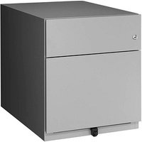 BISLEY Note Rollcontainer silber 2 Auszüge 42,0 x 56,5 x 49,5 cm