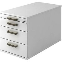 HAMMERBACHER Haziender Rollcontainer weiß 4 Auszüge 42,8 x 80,0 x 51,2 cm HAMMERBACHER Haziender Rollcontainer weiß 4 Auszüge 42,8 x 80,0 x 51,2 cm