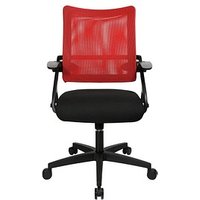 Topstar Bürostuhl New S’move, DS100A T201 Stoff rot, Gestell schwarz