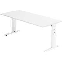 HAMMERBACHER Gradeo höhenverstellbarer Schreibtisch weiß rechteckig, C-Fuß-Gestell weiß 180,0 x 80,0 cm HAMMERBACHER Gradeo höhenverstellbarer Schreibtisch weiß rechteckig, C-Fuß-Gestell weiß 180,0 x 80,0 cm
