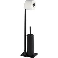 WENKO WC-Garnitur Hella schwarz Metall