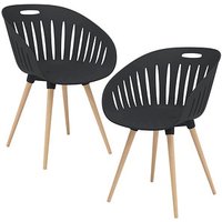 2 Topstar Schalenstühle T2023 FZ20EIA-2 anthrazit Kunststoff