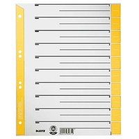 LEITZ Trennblätter 1652 DIN A4 1-0 gelb, 230 g/qm, 100 St.