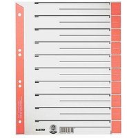 LEITZ Trennblätter 1652 DIN A4 1-0 rot, 230 g/qm, 100 St.