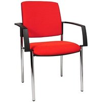 2 Topstar Besucherstühle BtoB 10 BB190A G21 rot Stoff