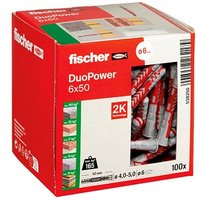 fischer DuoPower 6x50 2K 538250 Universaldübel Ø 6 mm x 50 mm, 100 St. fischer DuoPower 6x50 2K 538250 Universaldübel Ø 6 mm x 50 mm, 100 St.