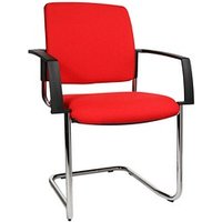 2 Topstar Besucherstühle BtoB 20 BB390A G21 rot Stoff