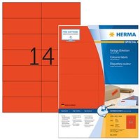 1.400 HERMA Etiketten 4557 rot 105,0 x 42,3 mm