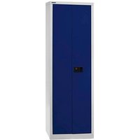 BISLEY Stahlschrank Universal E782A04B6505 lichtgrau, oxofordblau 60,0 x 40,0 x 195,0 cm, aufgebaut