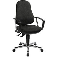 Topstar Bürostuhl Support® P Deluxe, 8179AG22 Stoff anthrazit, Gestell chrom