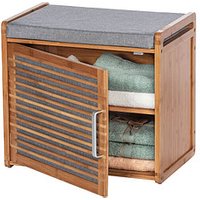 WENKO Schuhschrank Bahari, 62218100 braun, grau 2 Fachböden 50,0 x 33,0 x 45,0 cm