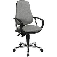 Topstar Bürostuhl Support® P Deluxe, 8179AG23 Stoff grau, Gestell chrom