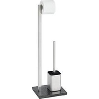 WENKO WC-Garnitur Slate Rock schwarz Metall