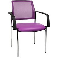 2 Topstar Besucherstühle BtoB 10 BB290A S07 lila Stoff