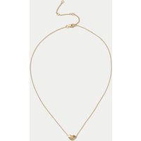 M&S 14ct Gold Plated Heart Ditsy Necklace Gold