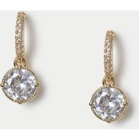 M&S 14ct Gold Plated Circle Drop Earrings Gold