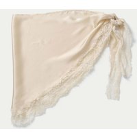 M&S Cream Satin and Lace Tie Scarf Cream