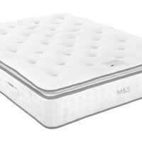 M&S 2500 British Wool Pocket Spring Medium Pillowtop Mattress White